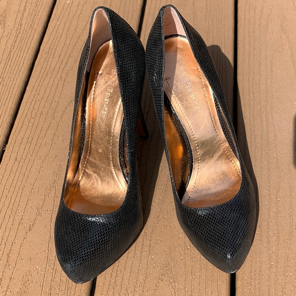 🆕BCBGENERATION PARADE LADIES LEATHER SNAKESKIN SHOES SZ 10 NWT IN ORIGINAL BOX